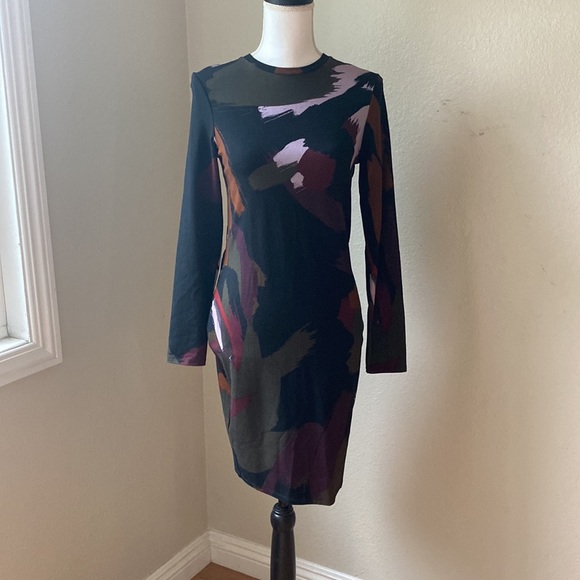 TED BAKER LONDON LAURYY SAPPHIRE ABSTRACT PRINT BODYCON DRESS - NWT - Picture 5 of 10